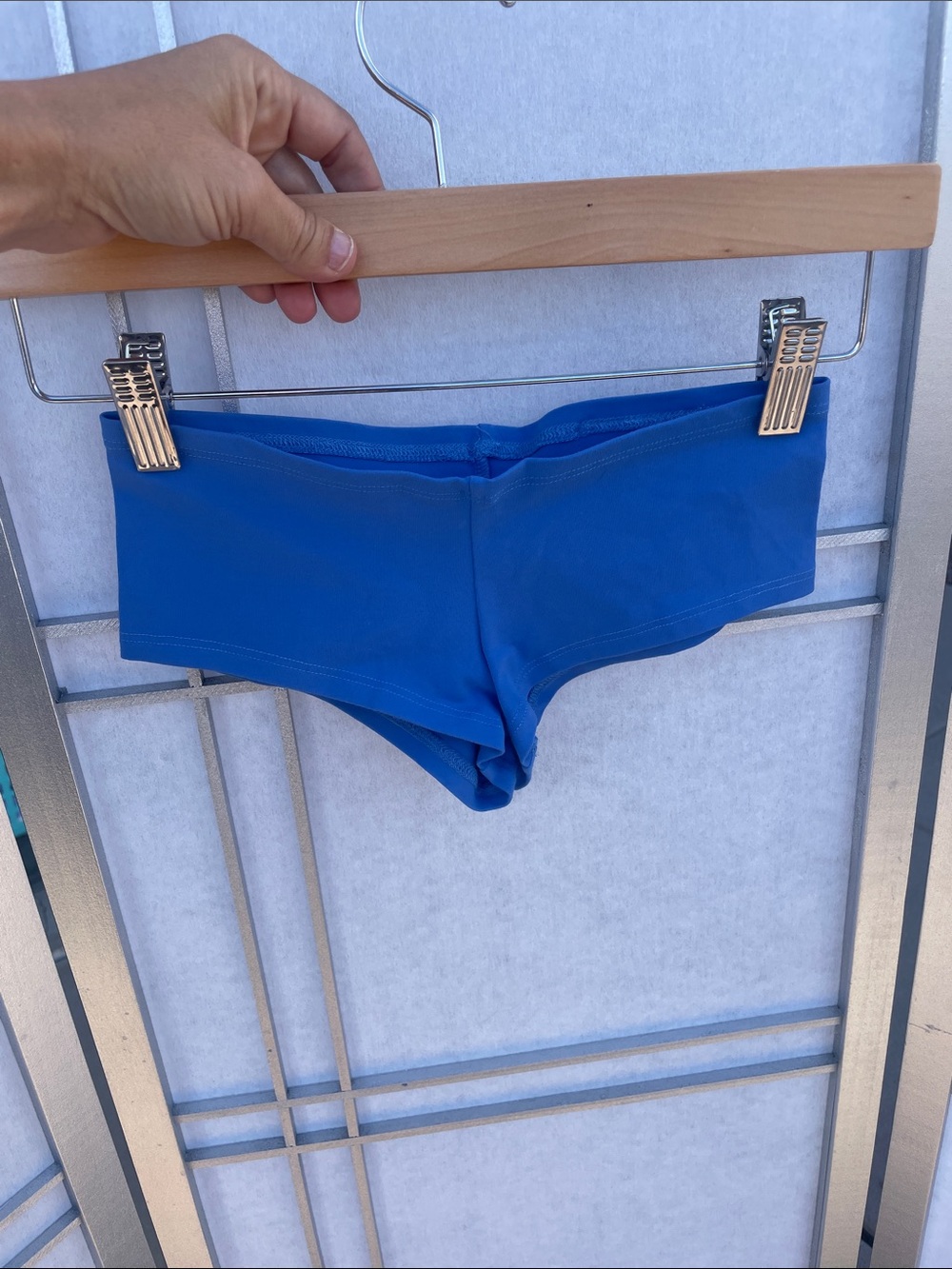Elisabetta Rogiani Blue Booty Shorts | Fitness Photoshoot Activewear | XS